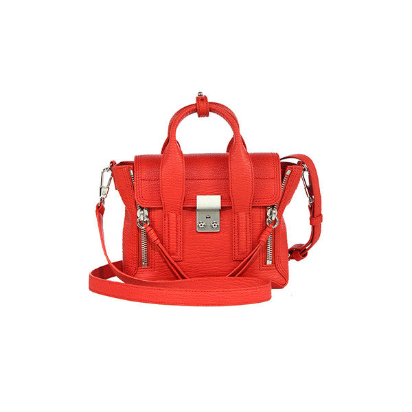 3.1 PHILLIP LIM Pashli Mini Satchel (AC00-0226KC-RED-NICKEL ...