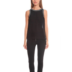 RAG & BONE Dana Slit Top<BR/>黑白雪紡背心
