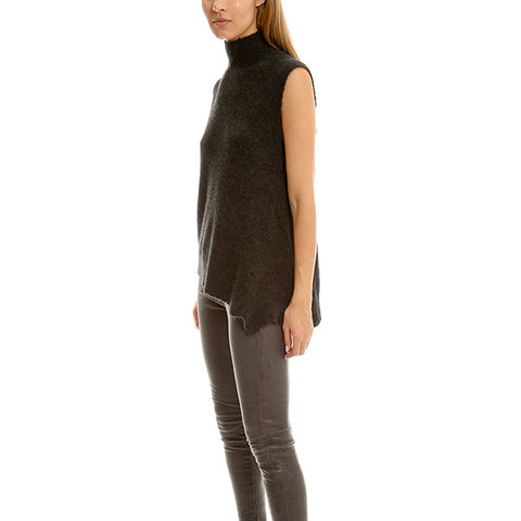 3.1 PHILLIP LIM Sleeveless Mock-Neck Pullover<br/>高領波浪下擺毛料背心