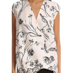 3.1 PHILLIP LIM Floral Print Soft Draped Sleeveless Blouse<br/>V領花布背心 (淺粉)