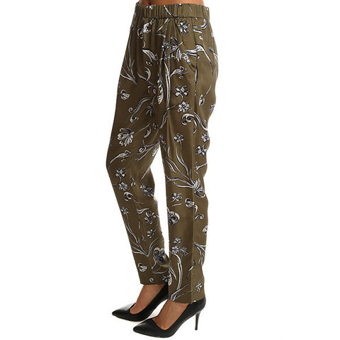 3.1 PHILLIP LIM Floral Print Draped Trouser<br/>鬆緊褲頭花褲