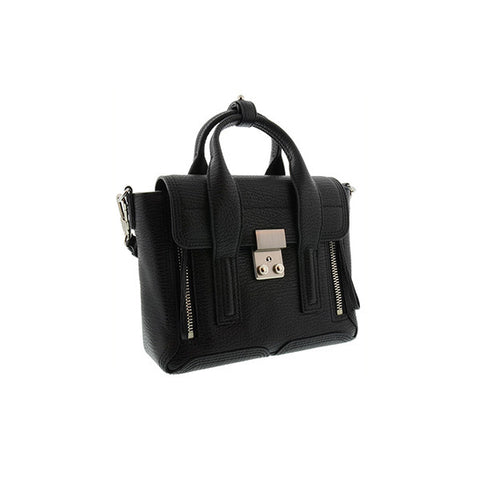 3.1 PHILLIP LIM Pashli Mini Satchel (AC00-0226SKC-BLACK-NICKEL) - Shark Tank Taiwan 